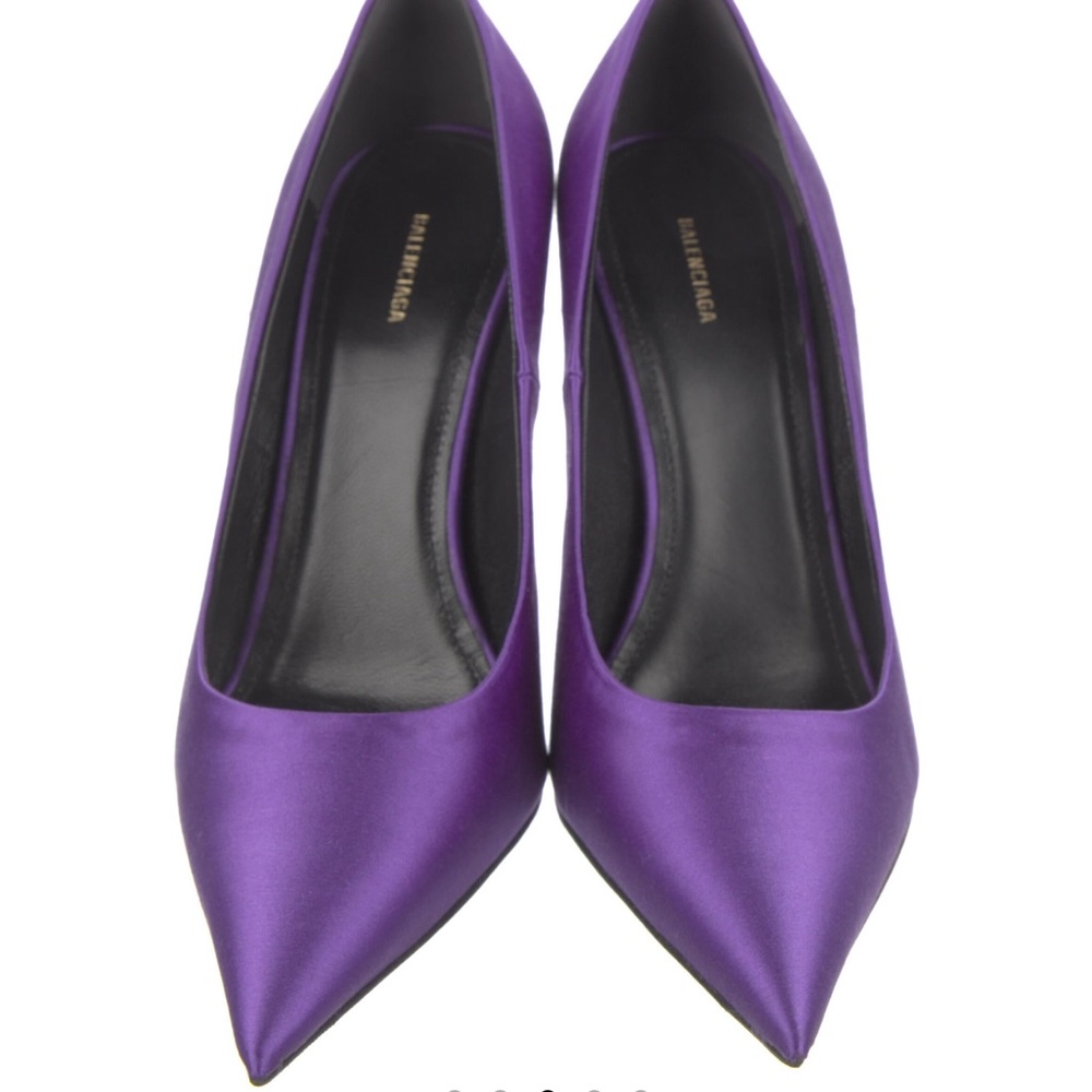 Balenciaga purple satin pumps NWT size 36